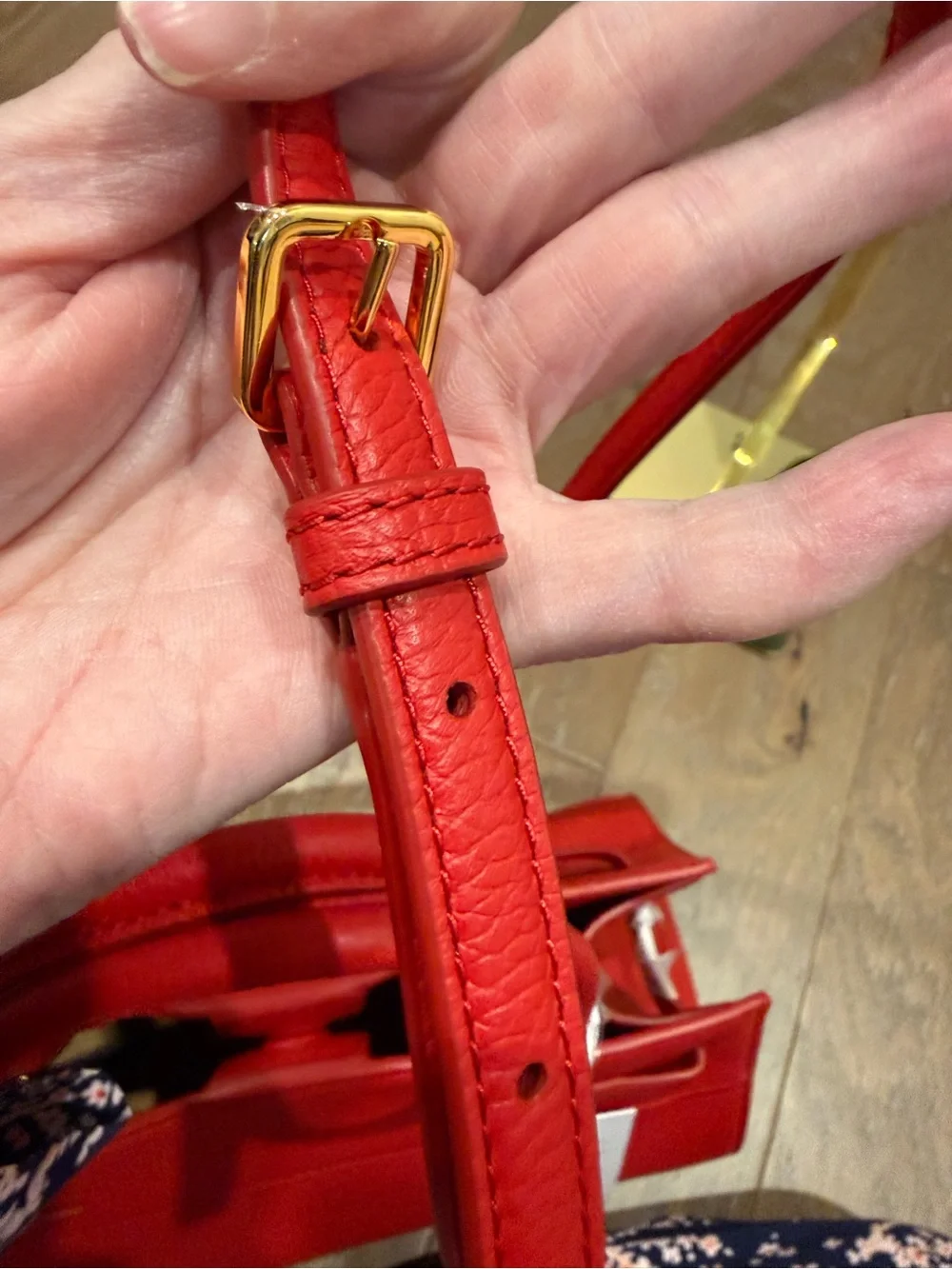 Veronica Beard Bright Red Pebbled Leather Satchel with Bow Strap Crossbody Belt